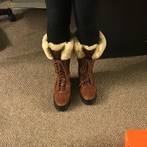 ralph lauren fur lined duck boots